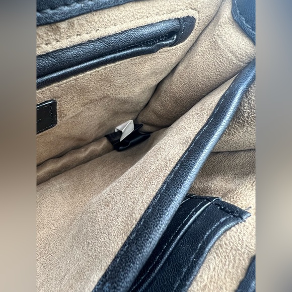 MACKAGE Keeley Black Grained Leather Crossbody Bag Top Handle - Picture 17 of 17